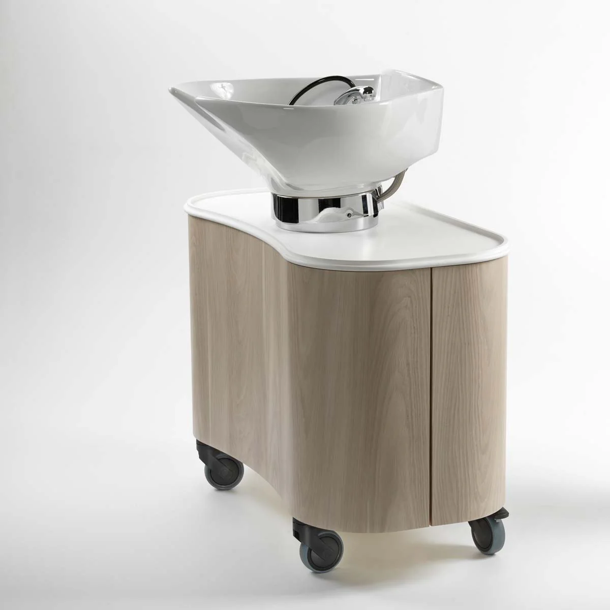 Bac HUB sur Roulettes Plateau Blanc Cuvette Blanche - Image 3