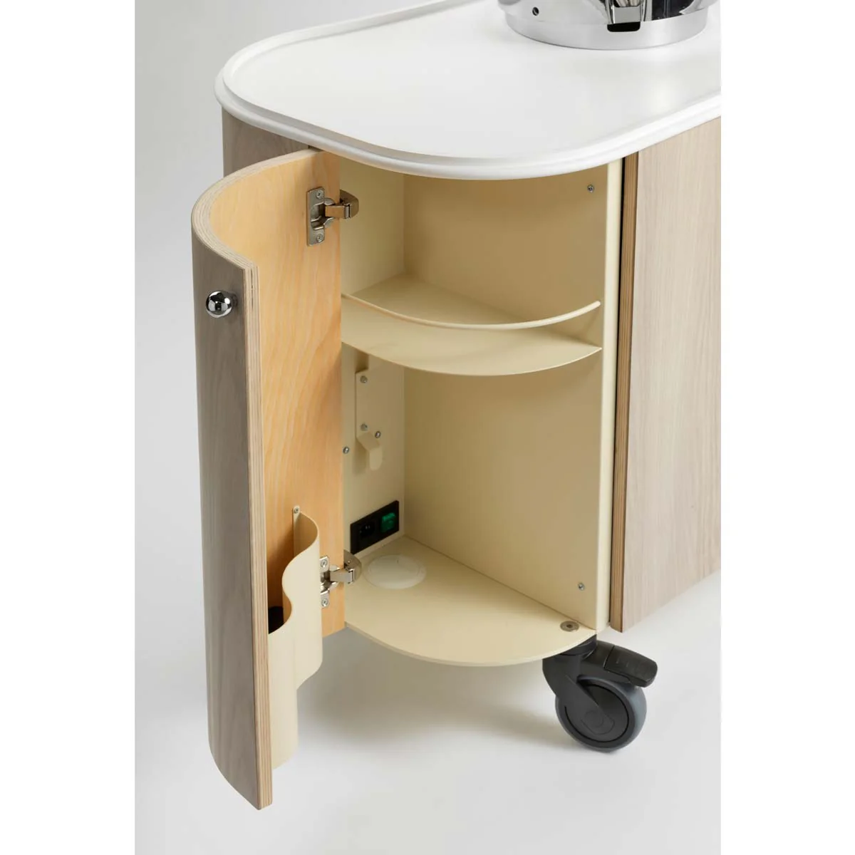 Bac HUB sur Roulettes Plateau Blanc Cuvette Blanche - Image 6
