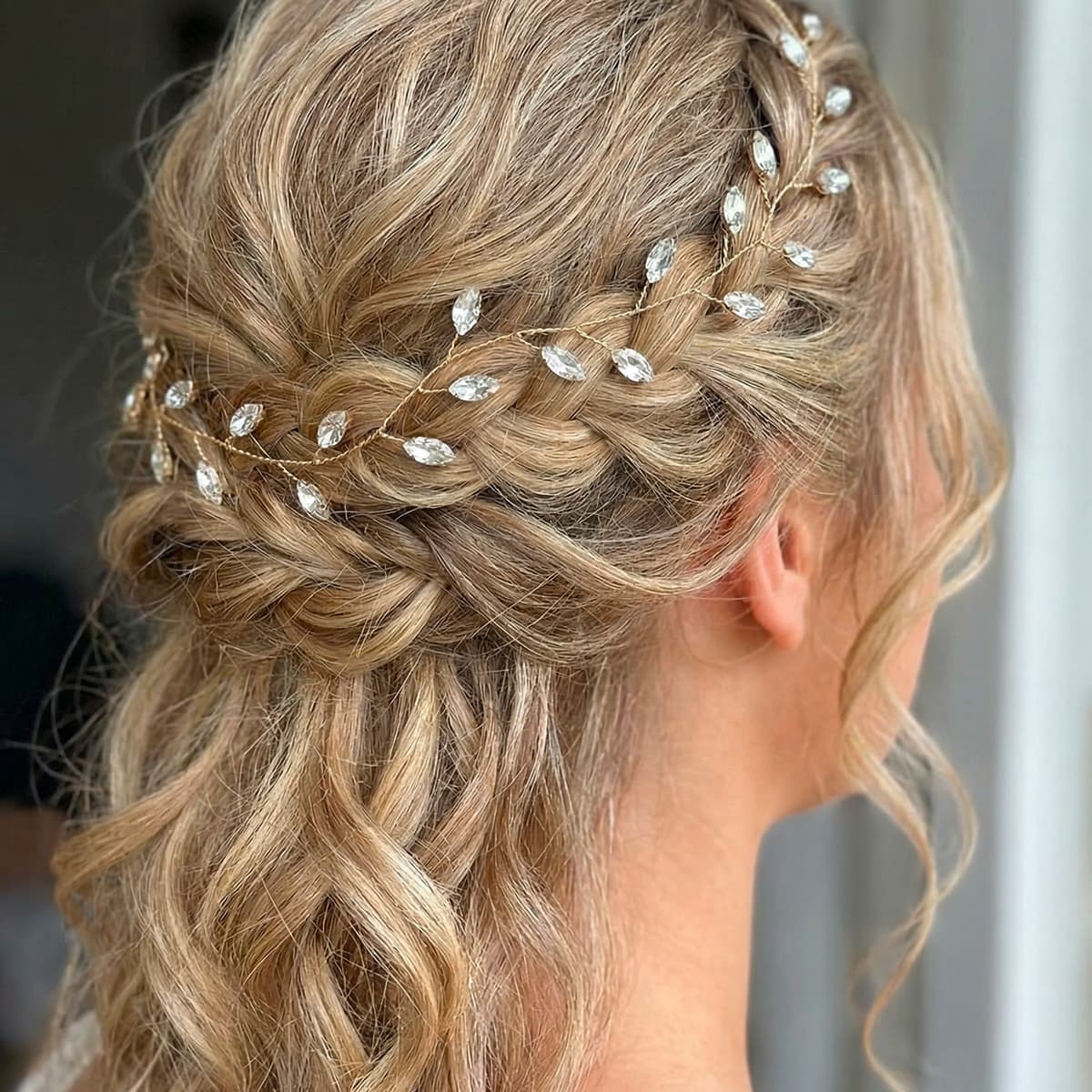 Demi-Couronne pour Cheveux Mariée NINA - Image 3