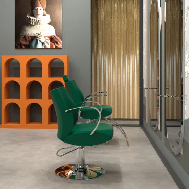 Fauteuil LIONESS accoudoirs acier poli - Image 5