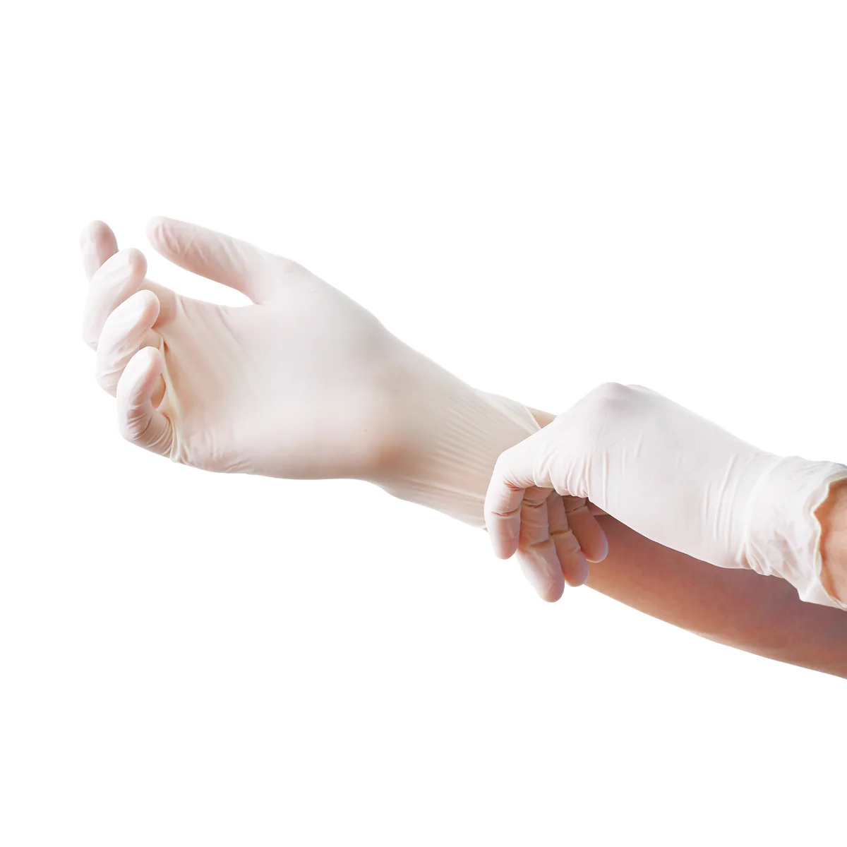 Gants Latex Blancs Poudrés X100 - Image 3