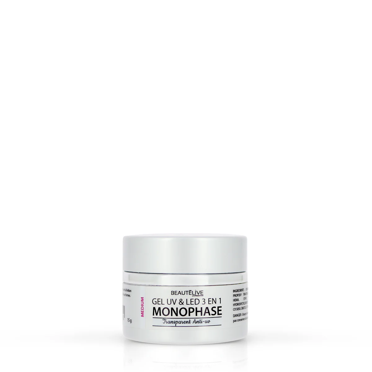 Gel UV & LED 3en1 Medium Transparent anti UV
