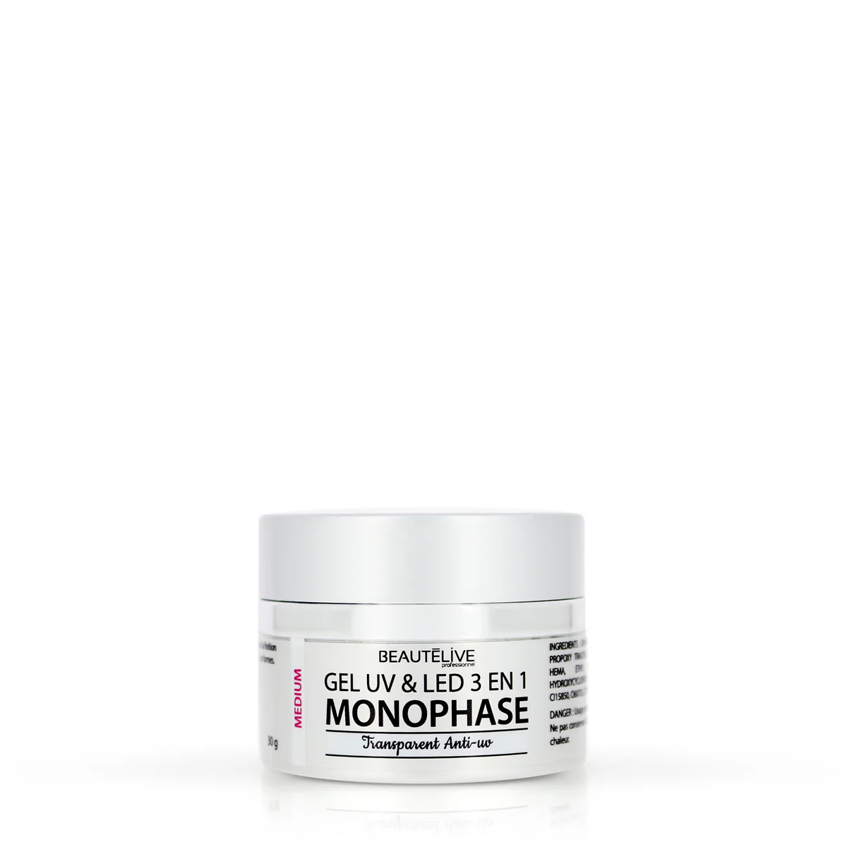 Gel UV & LED 3en1 Transparent anti UV Medium