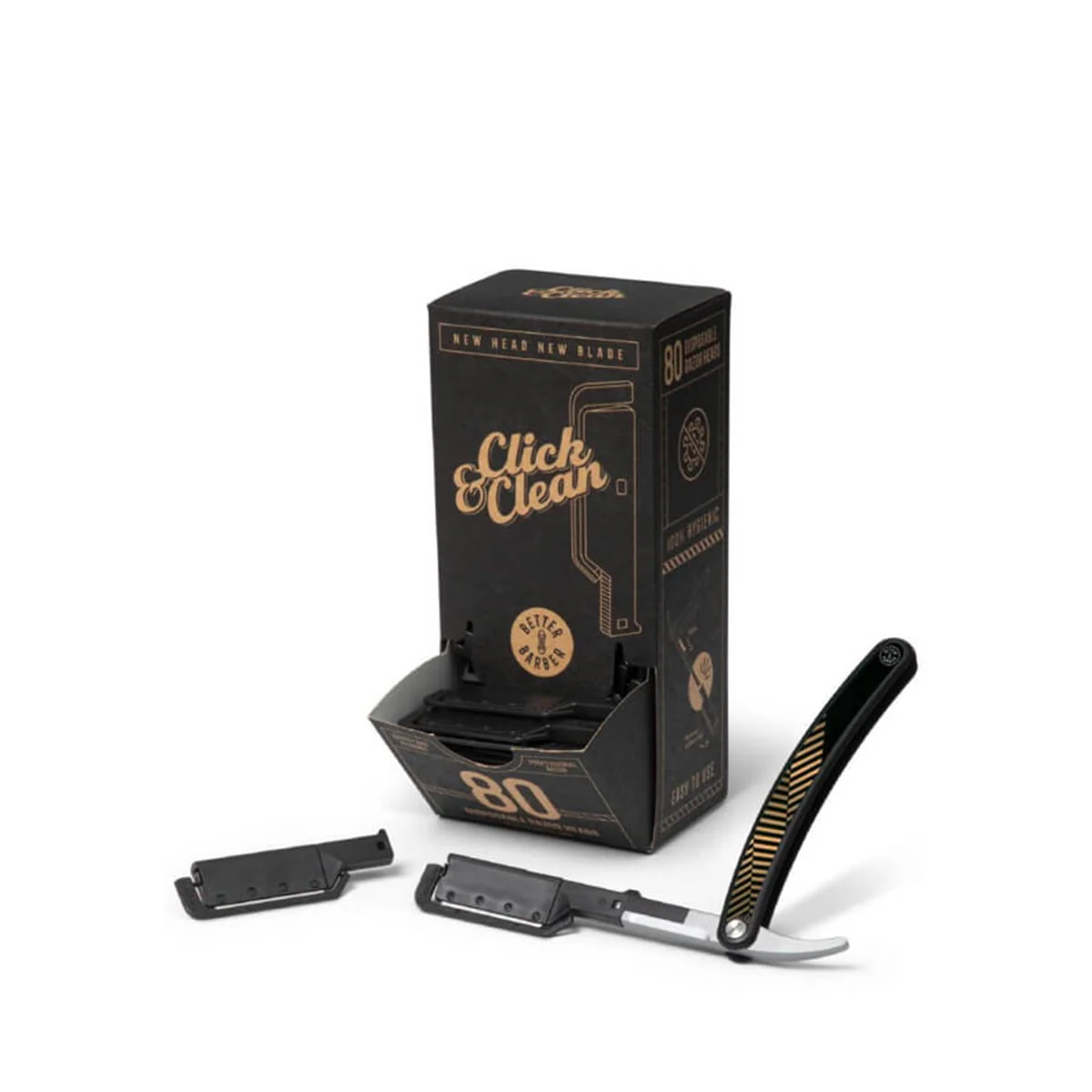 Kit Rasoir Click &Clean avec 80 Lames Jetables