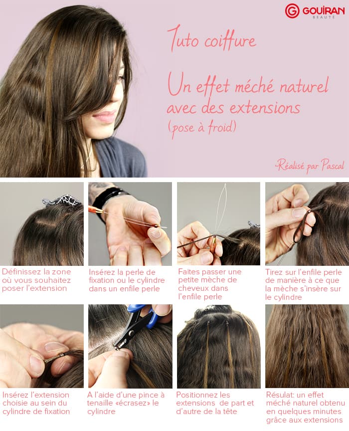 10 mèches extensions naturelles pose à froid - Image 4