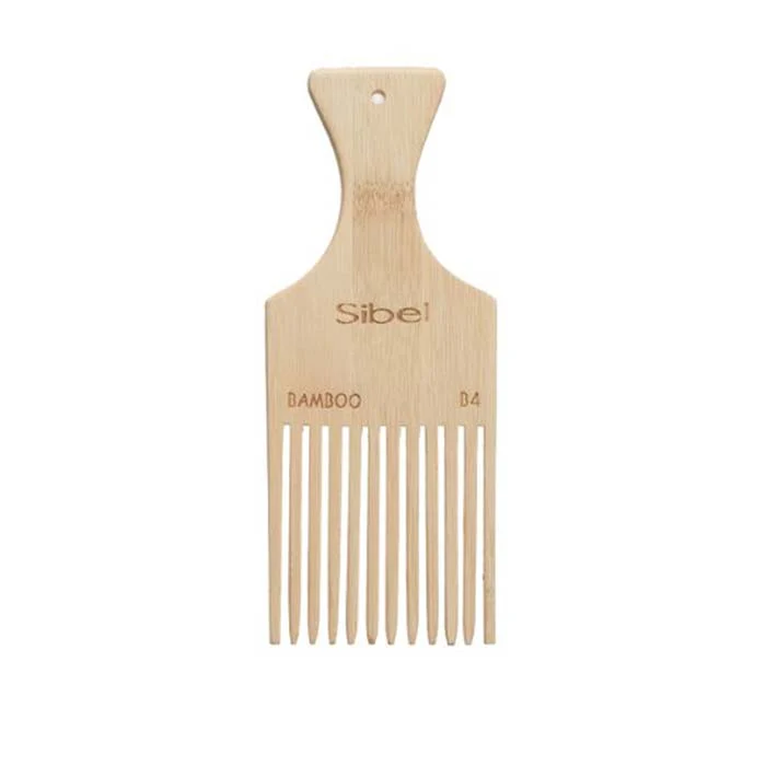 Peigne Afro en bois antistatique
