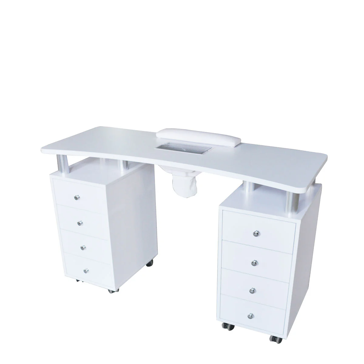 Table Manucure DISTAL 2 caissons Bois Blanc - Image 3
