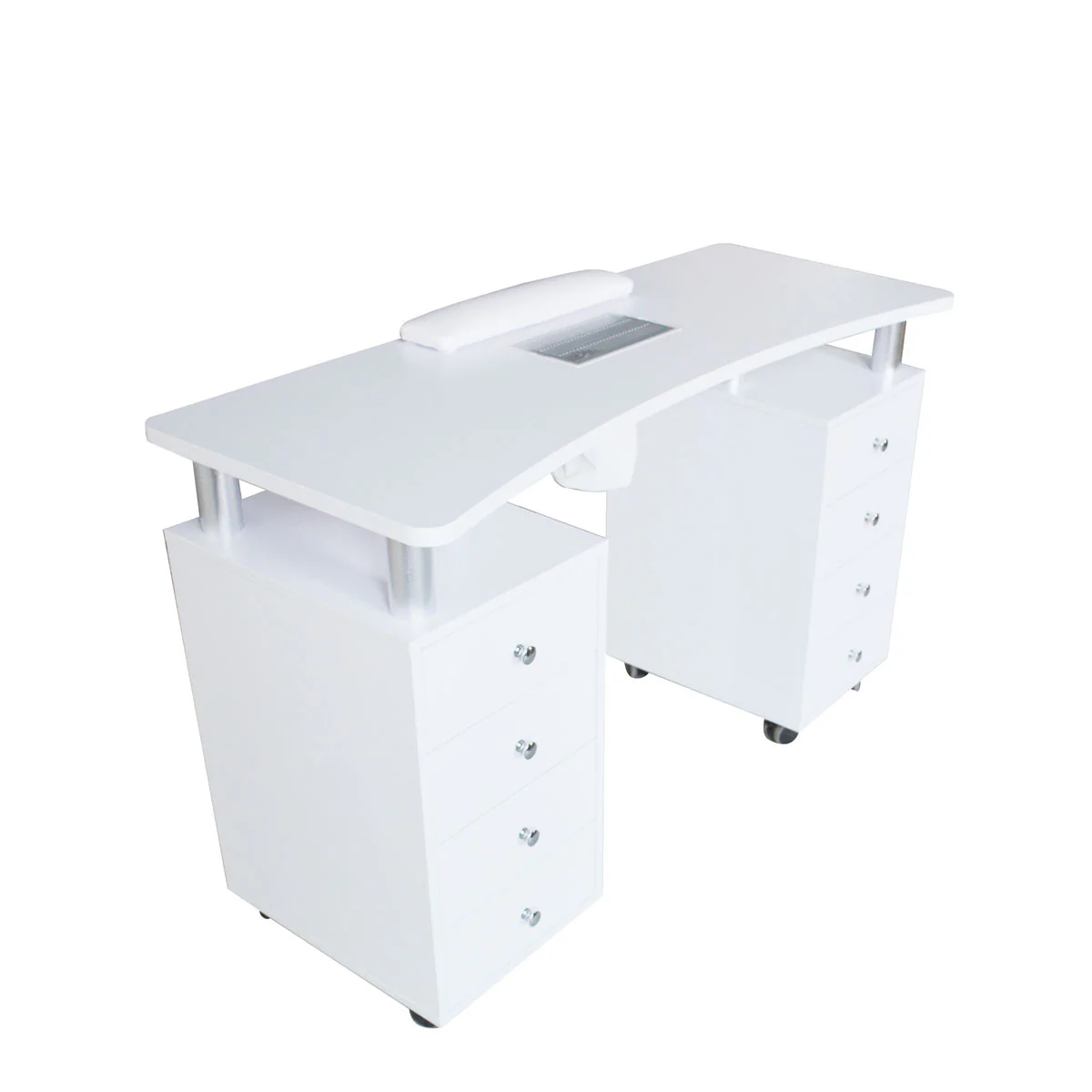 Table Manucure DISTAL 2 caissons Bois Blanc - Image 4