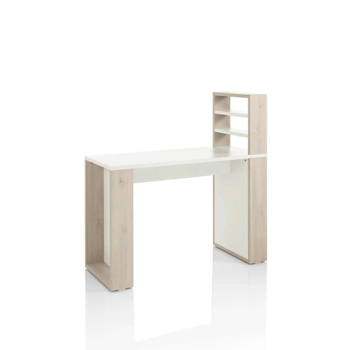 Table Manucure en Mélèze Naturel avec Séparateur - Image 2