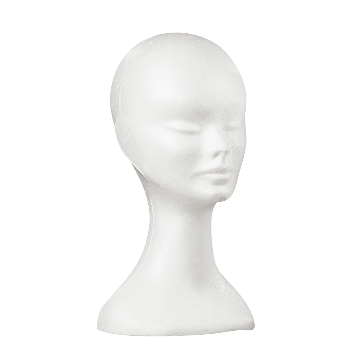 Tête de femme en polystyrène blanc
