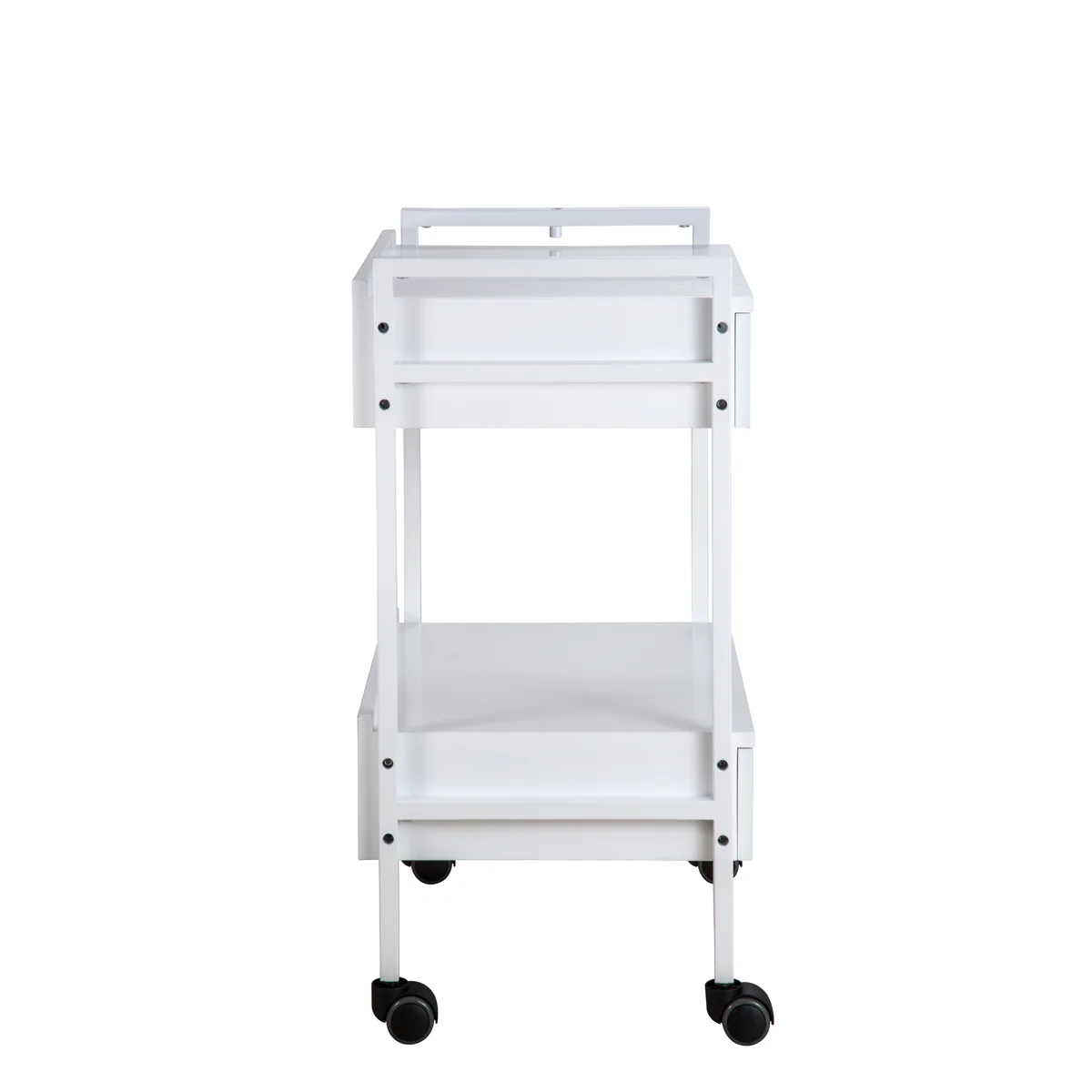 Trolley Blanc Roulettes 2 Tiroirs - Image 4